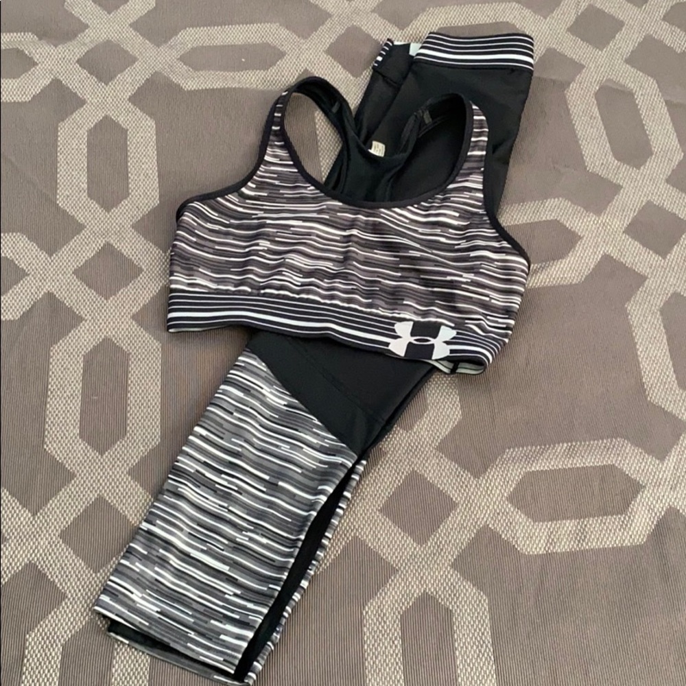 Under armour legging and bra set